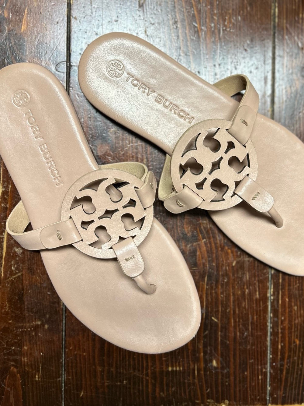 Tory Burch Miller Sandals size 7 casual genuine leather